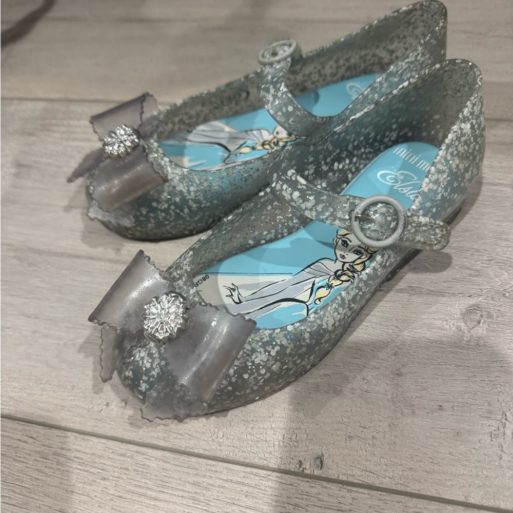 Mini Melissa Kids Glitter Shoes - Silver
